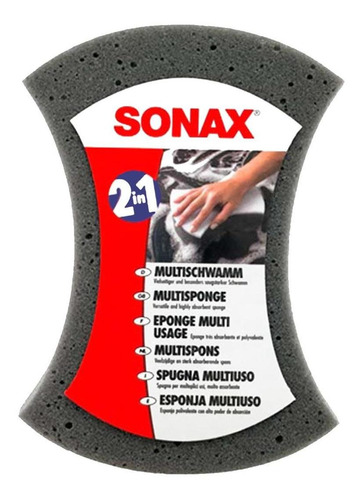 Imagen 1 de 4 de Sonax Esponja Multiuso 2 En 1 Lavado Quita Manchas