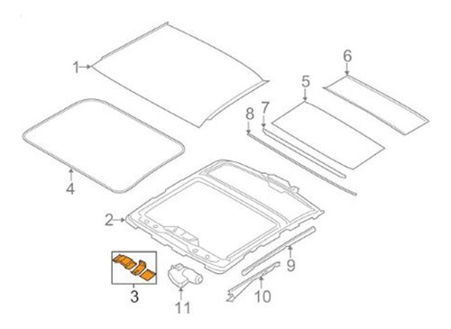 Juego De Reparación Techo Bmw #54107078223