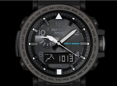 Reloj Casio Pro Tek Prg-650y Negro Silicona Negro Plata Negro