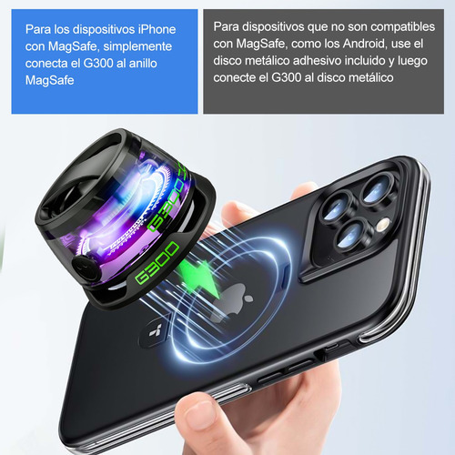 Altavoz Magnético Portátil Para Bluetooth Multifuncional Rgb Negro