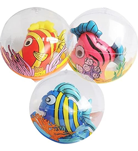 Artcreativity Pelotas De Playa De Peces 3d Para