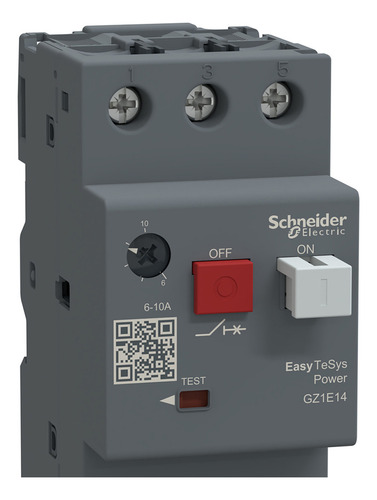 Disjuntor Motor Tripolar Termomagnético 10A 6-10A 100Ka 400/415V GZ1E14 - Schneider Electric