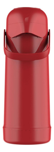 Garrafa térmica Termolar Magic Pump de vidro 1L vermelha-romã