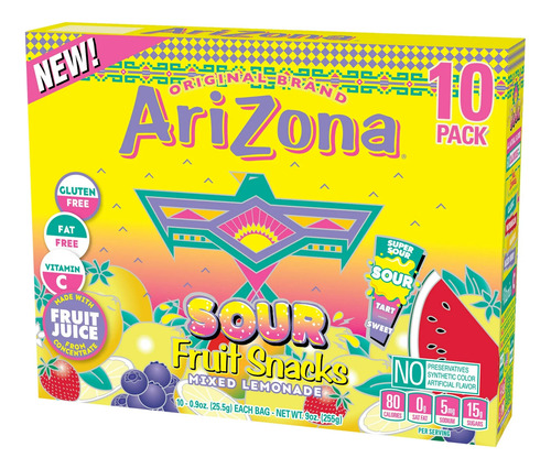 Arizona Sour Fruit Snacks Mixed Lemonade 255g Americano