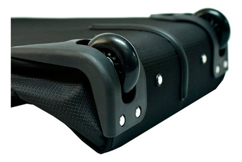 Valija De Mano C/ruedas Plegable Tipo Carry On 34l Ligero Color Negro