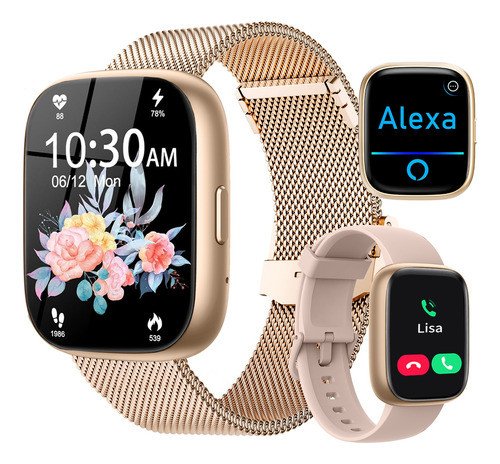 Smartwatch 1.85'' Reloj Inteligente Llamadas Bluetooth Alexa