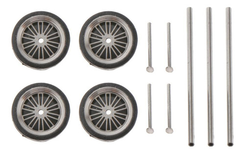 4 Pces 11mm 1/64 Escala Pneus Com Jante Da Roda Para 1/64 B3