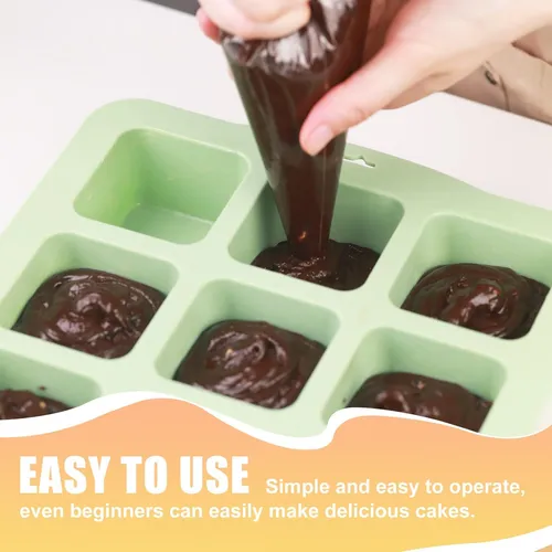 Molde De Silicona Qeleg Para Brownies Con Divisores, 2 Pzs