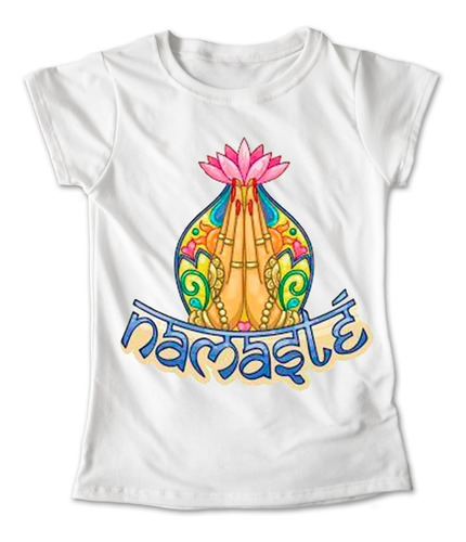 Blusa Yoga Namaste Playera Pilates Fitness Flores Manos #243