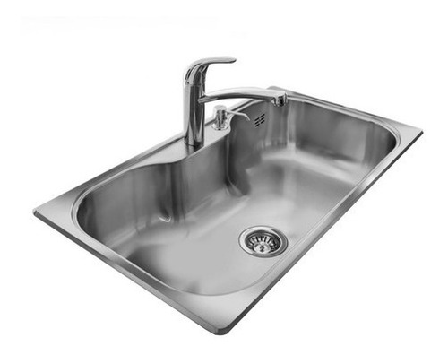 Imagen 2 de 5 de Pileta Cocina Johnson Luxor SI85 AD Pulida Agujero Dosificador