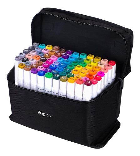 Chfine Art Marker Set - 80 Colores Marcadores De Bocetos Per