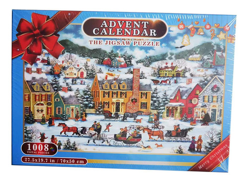 Rompecabezas Navideño De 1008 Piezas, Calendario De Casa