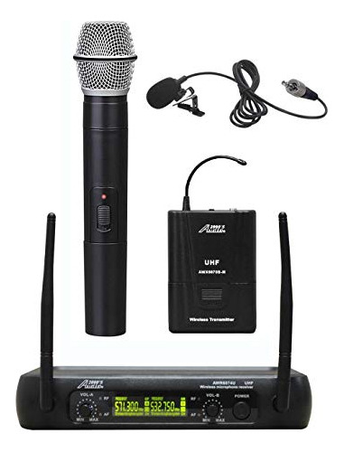 Sistema De Micrófono Inalámbrico De Doble Canal S6074l Uhf D