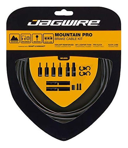 Kit De Cables De Freno Jagwire Mountain Pro, Color Negro