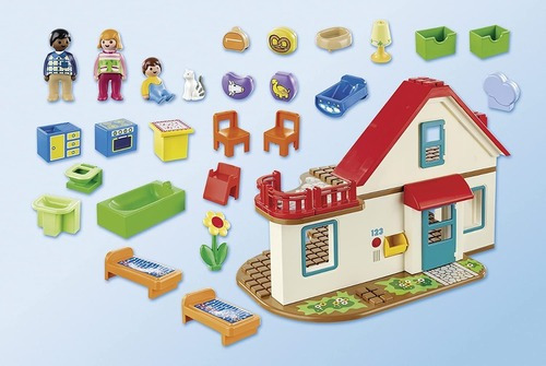 Figura Para Armar Playmobil 1.2.3. Casa Con Accesorios