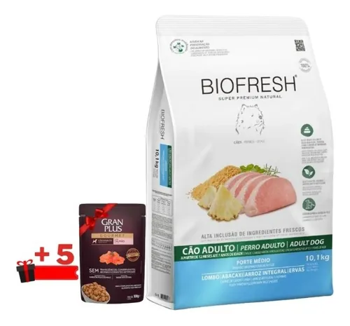 Alimento Biofresh Adulto Cerdo Ananá Raza Media 10kg