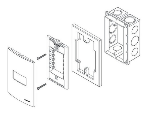 Kit 2 Pçs Conjunto Espelho Rj45 4x2, 3 Conexões Rede Cat5