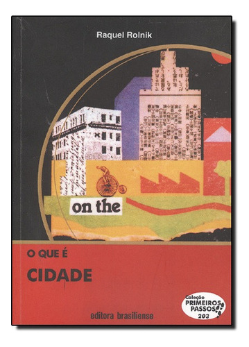 Cidade, De R. Rolnik. Editora Brasiliense Em Português