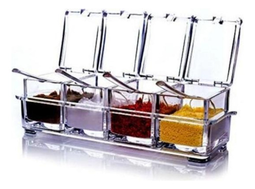 Kit Porta Condimentos Temperos Acrílico Crystal