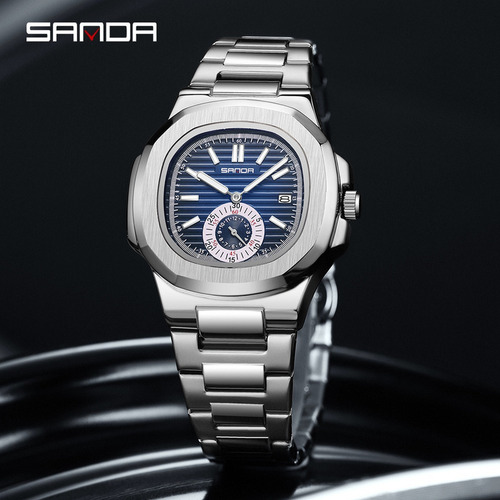 Relojes Sanda Luminous Calendar De Cuarzo Inoxidable