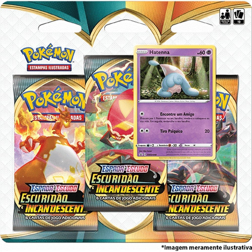 Imagem 1 de 1 de Card Game Pokémon Blister Escuridão Incandescente Hatenna