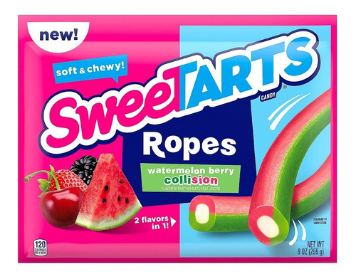 Dulces Sweetarts Ropes Watermelon Berry Collision 255 Gr