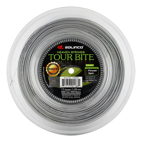 Cuerda Solinco Tour Bite Soft 16 Rollo De 200 Mts