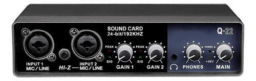 Interfaz De Audio Portátil Tarjeta De Sonido Usb Preamplific