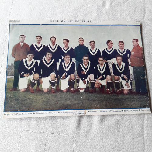 Poster Real Madrid Football Club Temporada 1927 El Grafico