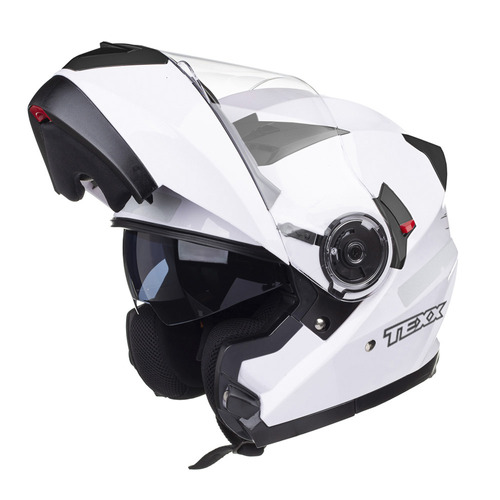 Capacete Texx Escamoteavel Gladiator V3 Articulado Robocop Cor Branco Desenho Solid Tamanho do capacete 60
