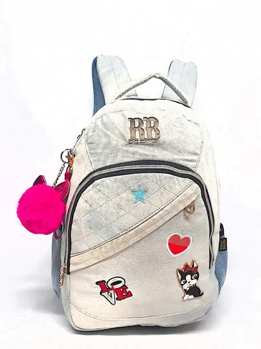 Mochila jeans 2025 rebeca bombom