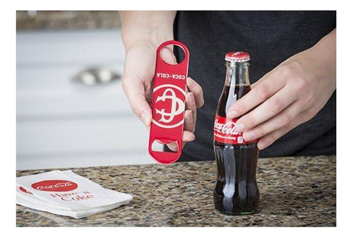 Abren De Botella Plana Del Logo De Logotipo Coca-cola Rojo