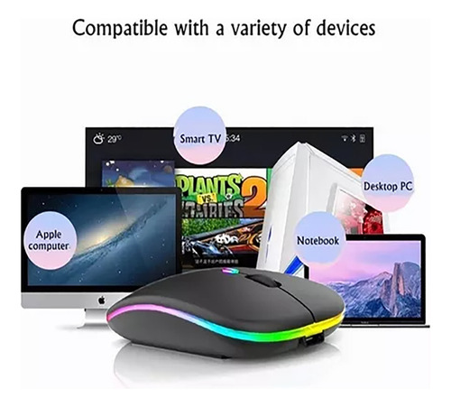 K Ratón Inalámbrico Bluetooth Ultrafino De 2,4g Con Modo