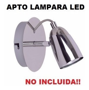 Imagen 3 de 10 de Aplique Pared Interior 1 Luz Con Interruptor Apto Lampara Led Gu10 220v Marca: Candil Linea Konus Velador De Pared