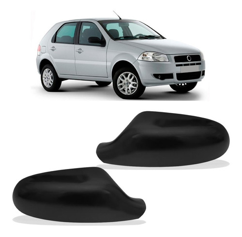 Par Capa Retrovisor Fiat Palio 2004 05 06 07 08 09 10 Preto