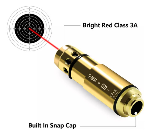 Kit Alvo Inteligente Detecção Treino Seco E Laser Bullet 9mm