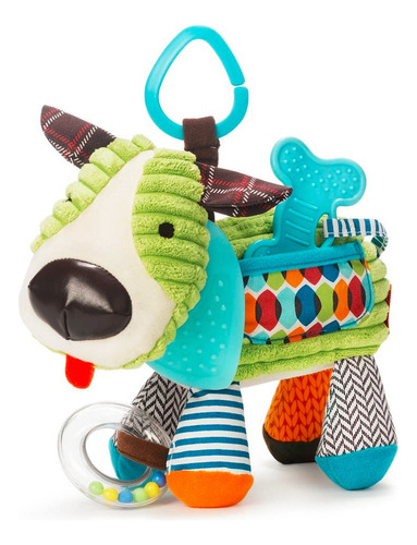 Juguete Didáctico Para Bebé, Peluche Mordedera Texturas, Sonajero, Figura De Perro