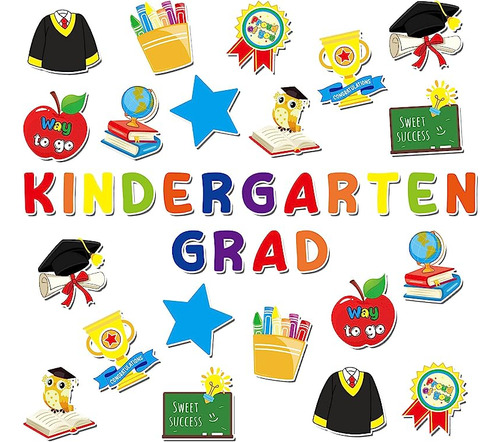 36 Piezas Recortes Graduacion Jardin Infantes Para Jardin In