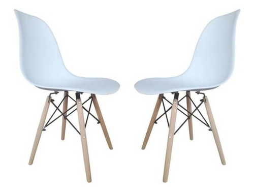 Imagen 2 de 2 de Silla de comedor Begônia Eames, estructura color blanco, 2 unidades
