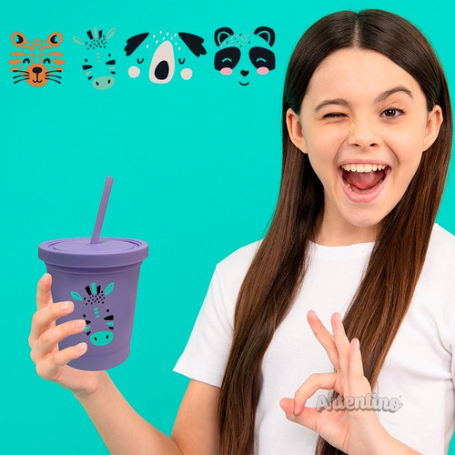 Pack 24 Vaso Jarro Infantil Escolar Sorbete Nene Nena Niños