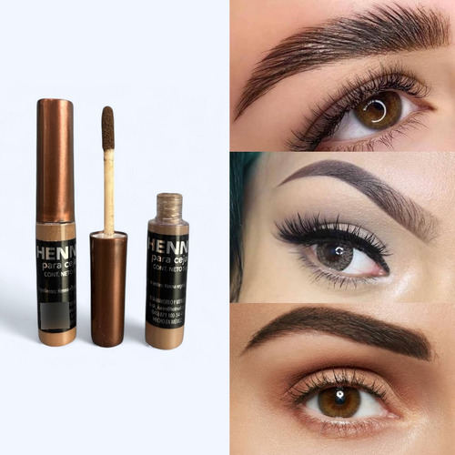 12 Pz Henna Para Cejas Café Claro Ibtisam Cosmético Natural