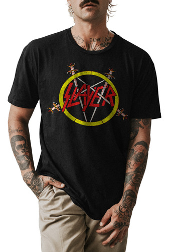 Polo Personalizado Banda Slayer  Thrash Metal 004