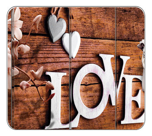 Mouse Pad Antideslizante Diseño Love Corazon Cartel Hoja 64