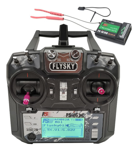 Alaohu Flysky Fs-i6x - Transmisor Y Receptor Rc De 10 Canale