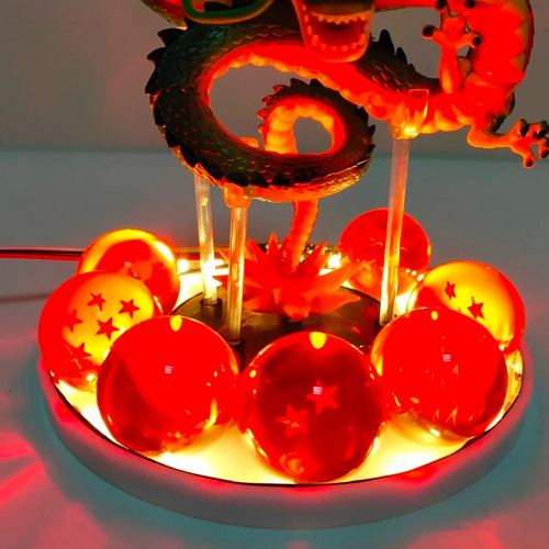 Figura De Shenlong Con Esferas Del Dragon Y Luz Led 17cm