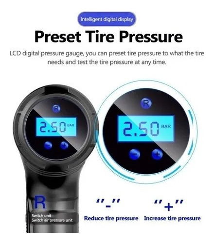 Compressor De Ar Sem Fio Recarregável Usb Bomba Pneu Bicicle