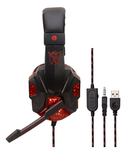 Auriculares Para Juegos Con Cable Sy830mv Con Micrófono, Aux