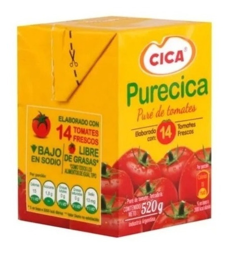 Pure De Tomate Cica 4 Unidades 520 Grs. Knorr Oferta