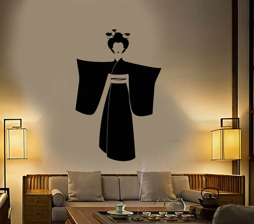 Vinilos Adhesivos Decorativo Geisha Japonesa