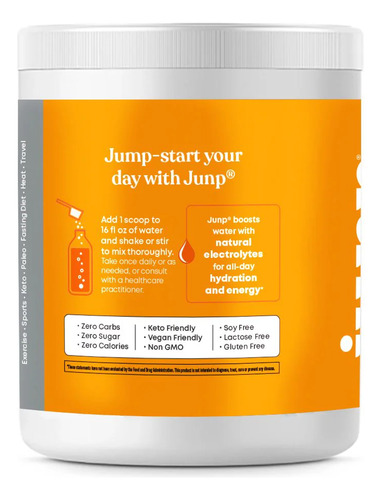 Junp Mezcla De Electrolitos En Polvo 423g Sabor Naranja